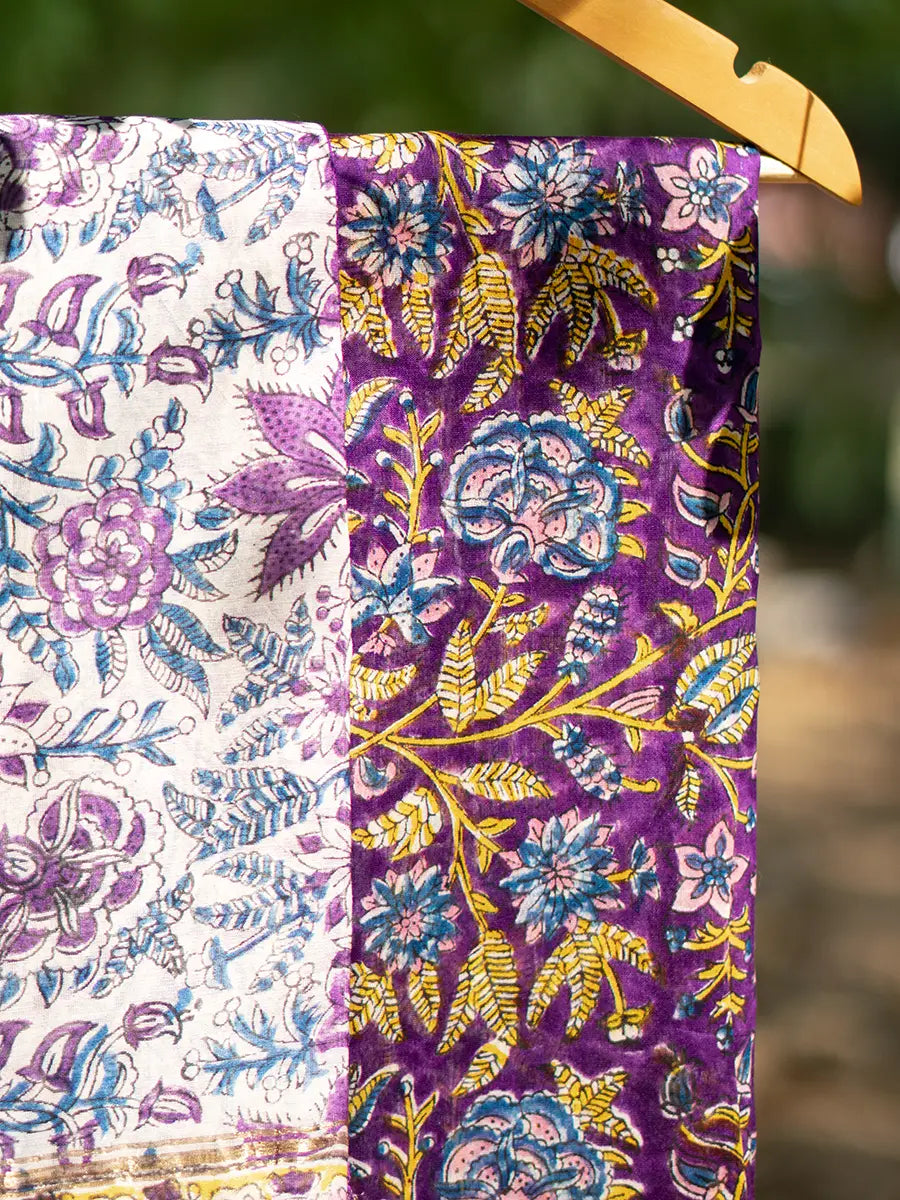 Bagh-e-Gul Chandari Silk Unstitched Suit Set