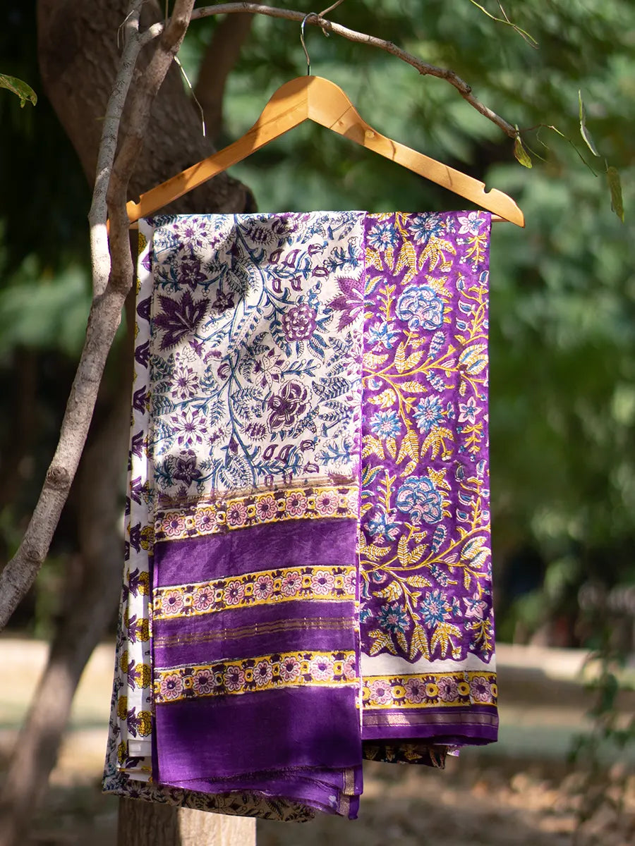 Bagh-e-Gul Chandari Silk Unstitched Suit Set