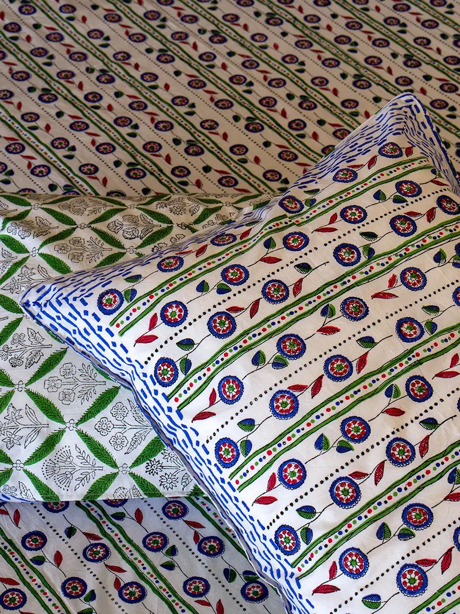 Blue Belly Percale Cotton Bedsheet