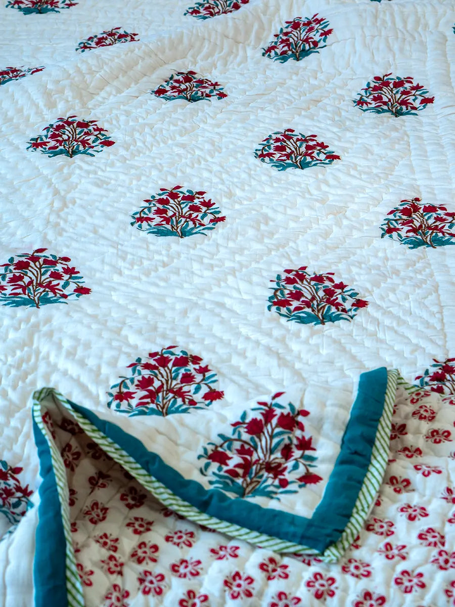 Organic Mulmul Cotton Quilt - Calla