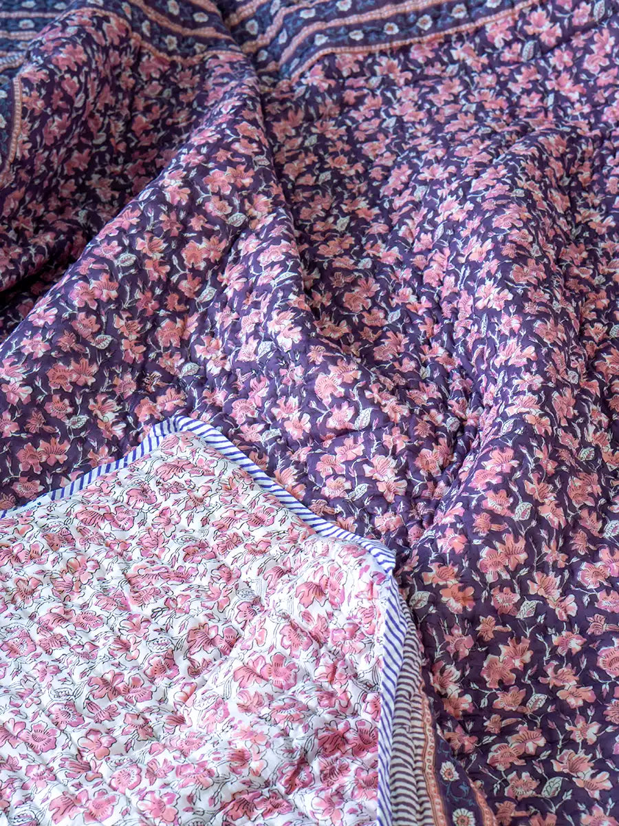 Gulab Bagh Muslin Razai