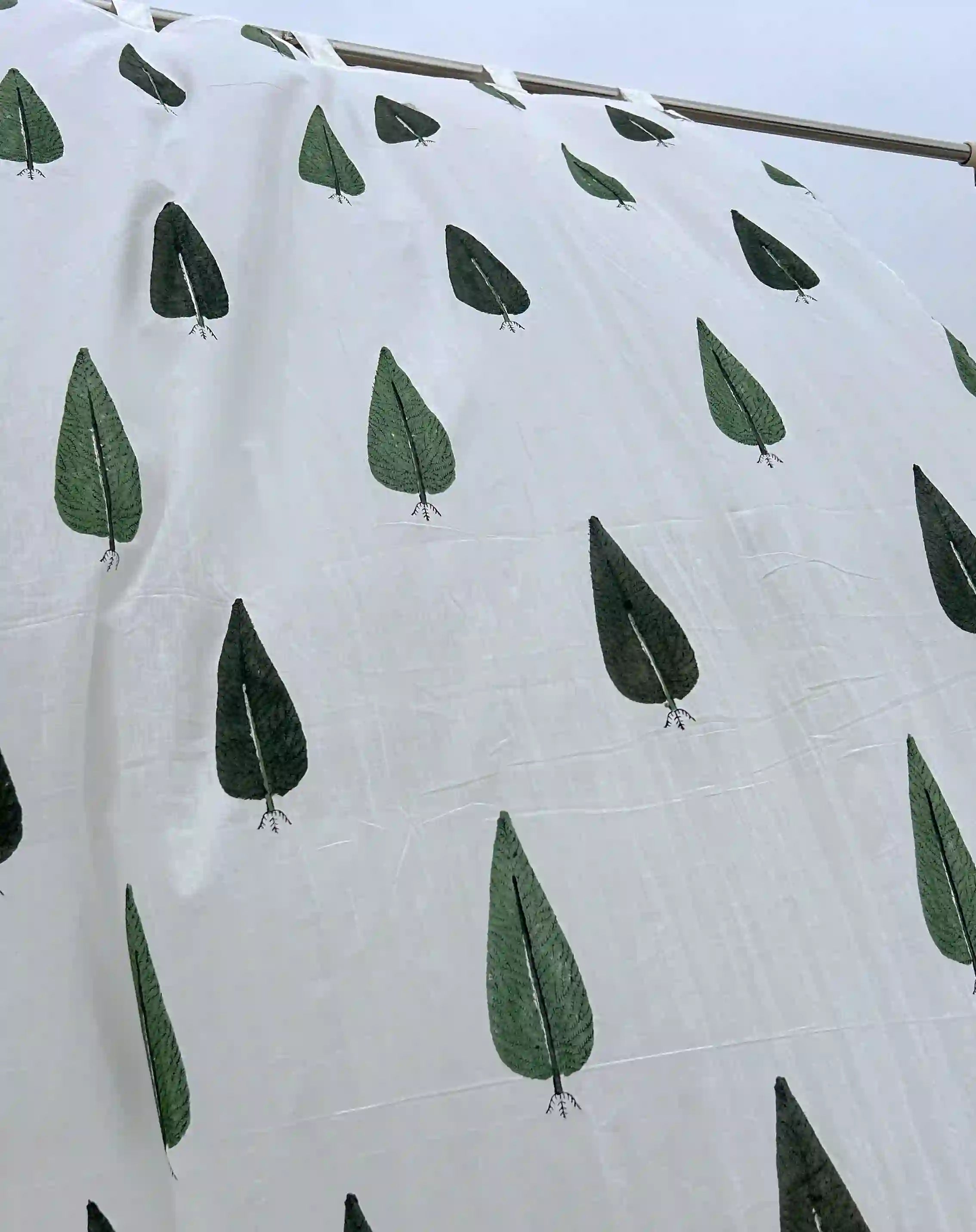 Elle Hand Block Printed Cotton Curtain