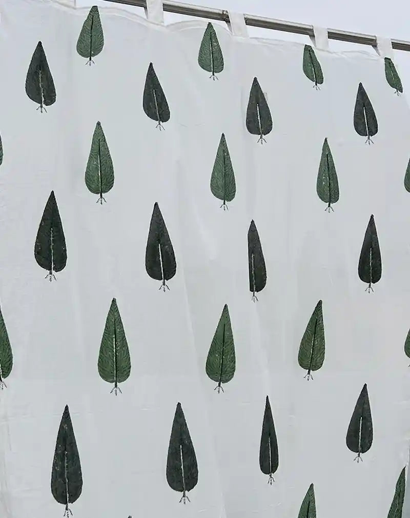 Elle Hand Block Printed Cotton Curtain