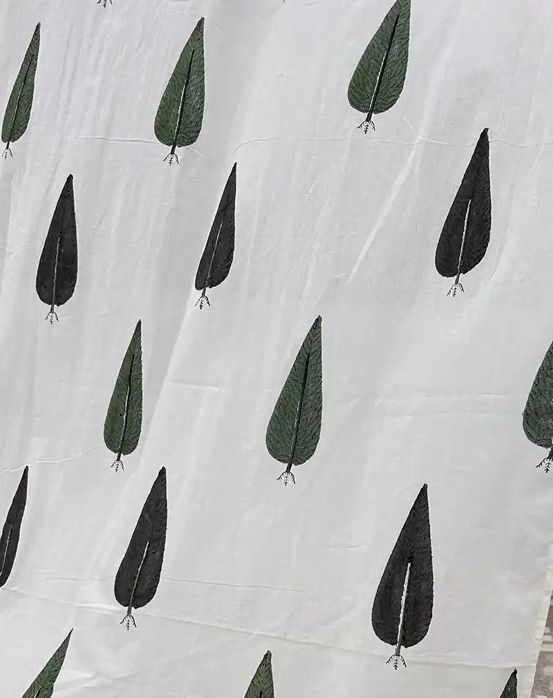 Elle Hand Block Printed Cotton Curtain