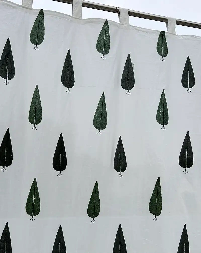 Elle Hand Block Printed Cotton Curtain