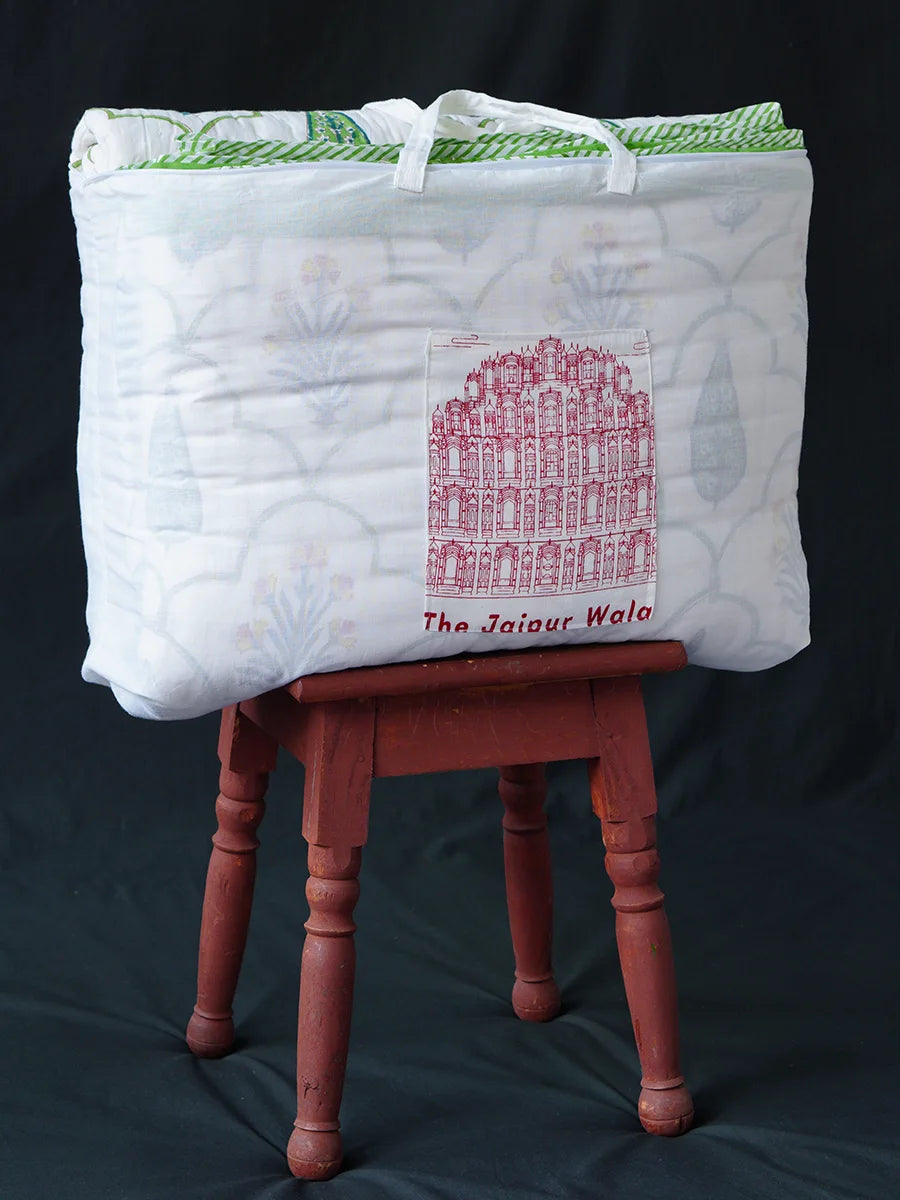 Organic Mulmul Cotton Quilt - Floral