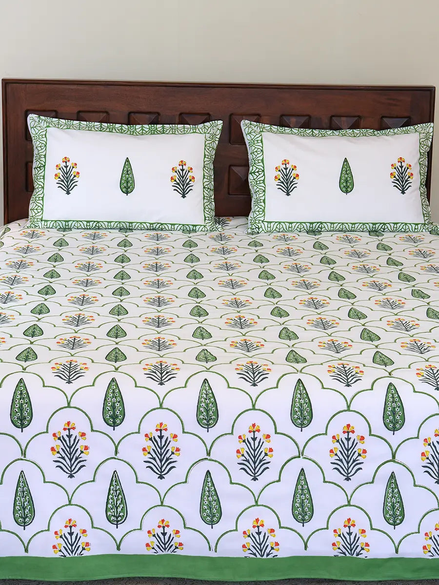 Floral Percale Cotton Bedsheet