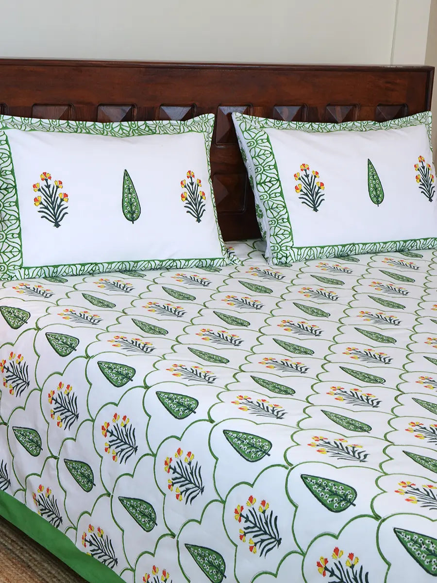 Floral Percale Cotton Bedsheet