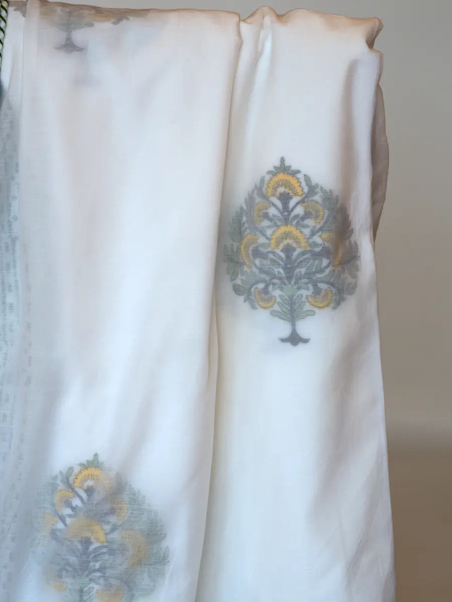 Golden Bloom Muslin Dohar