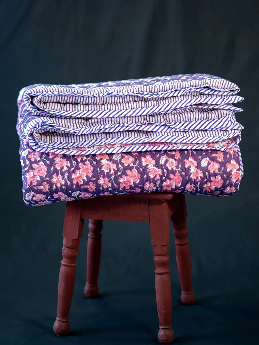 Gulab Bagh Muslin Razai