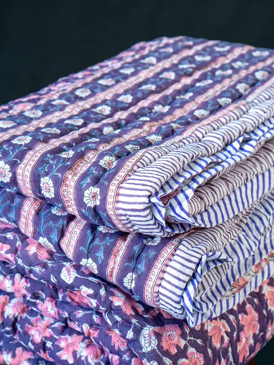 Gulab Bagh Muslin Razai