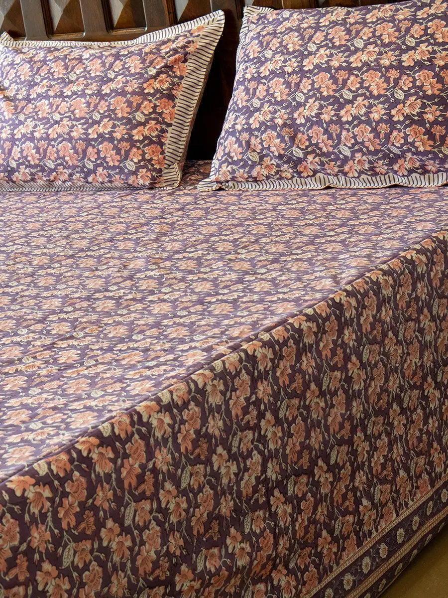 Gulab Bagh Percale Cotton Bedsheet