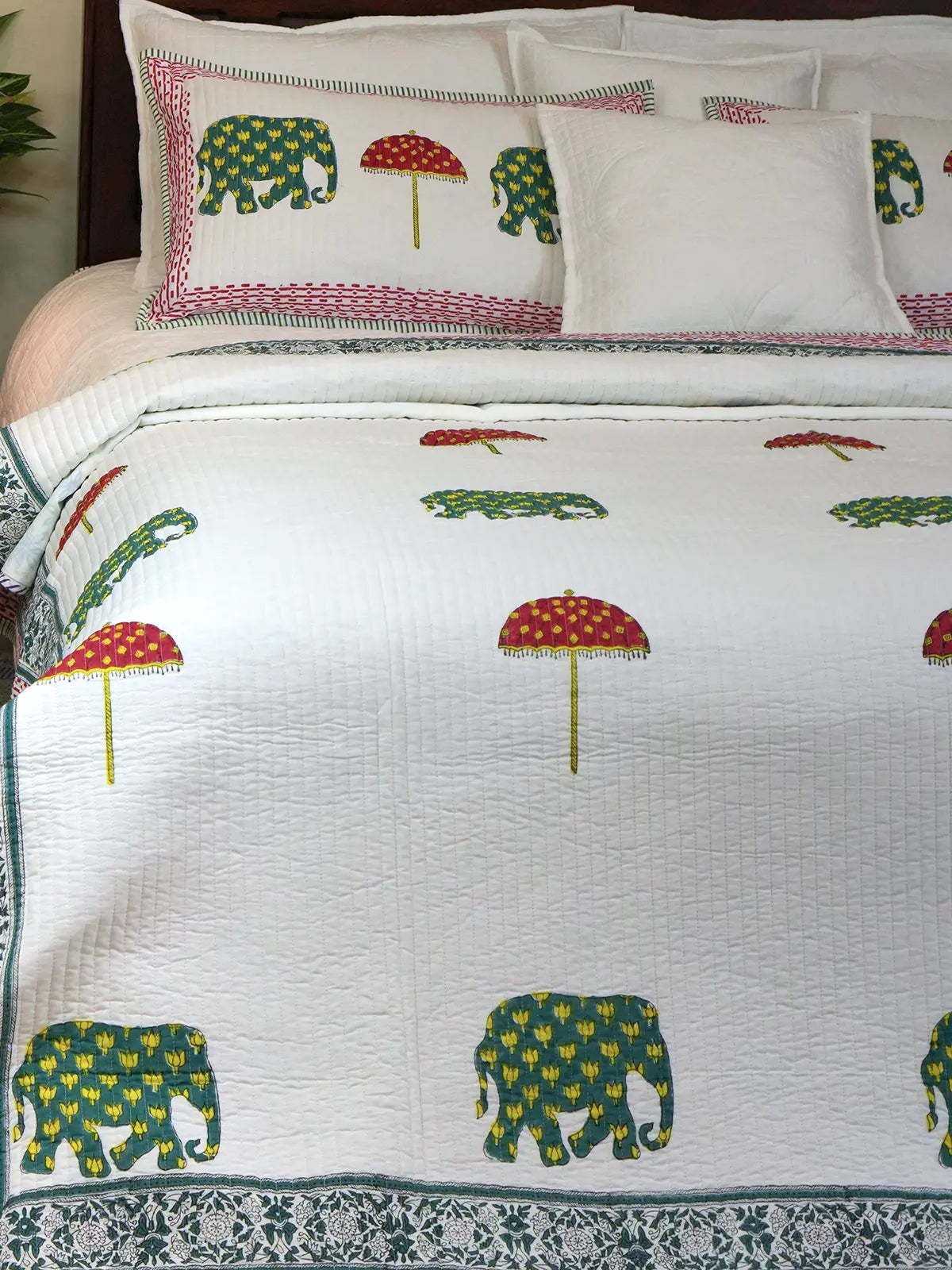 Haathi Umbrella Cotton Bedspread