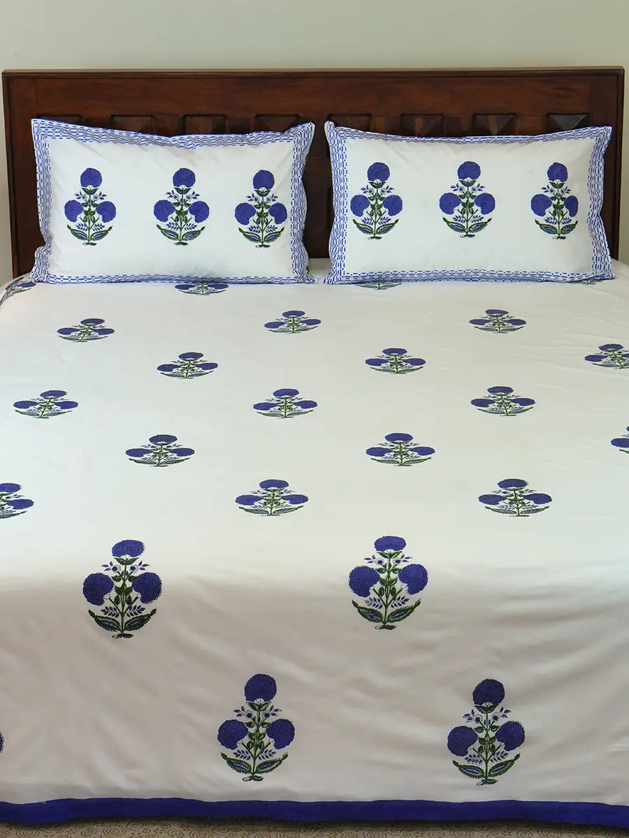 Iris Percale Cotton Bedsheet