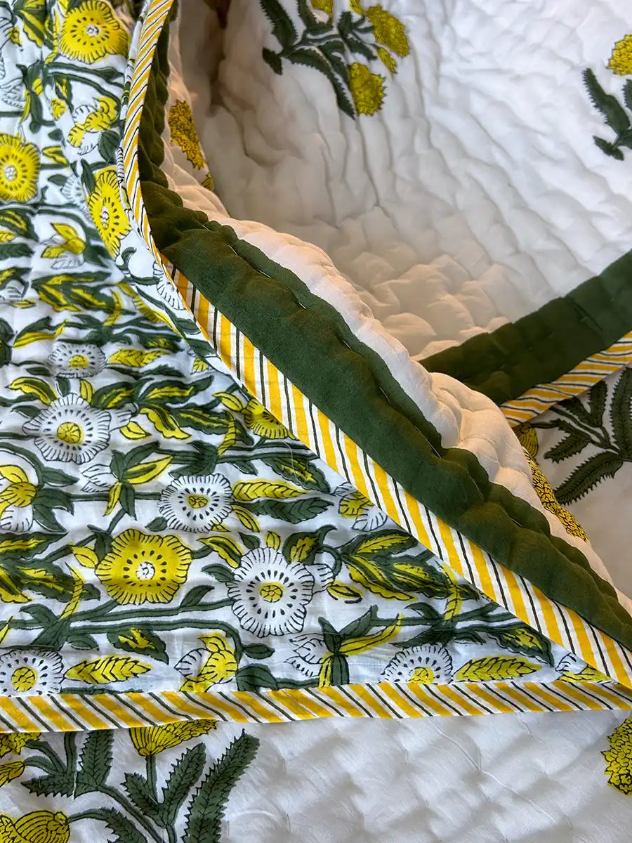 Marigold Muslin Razai