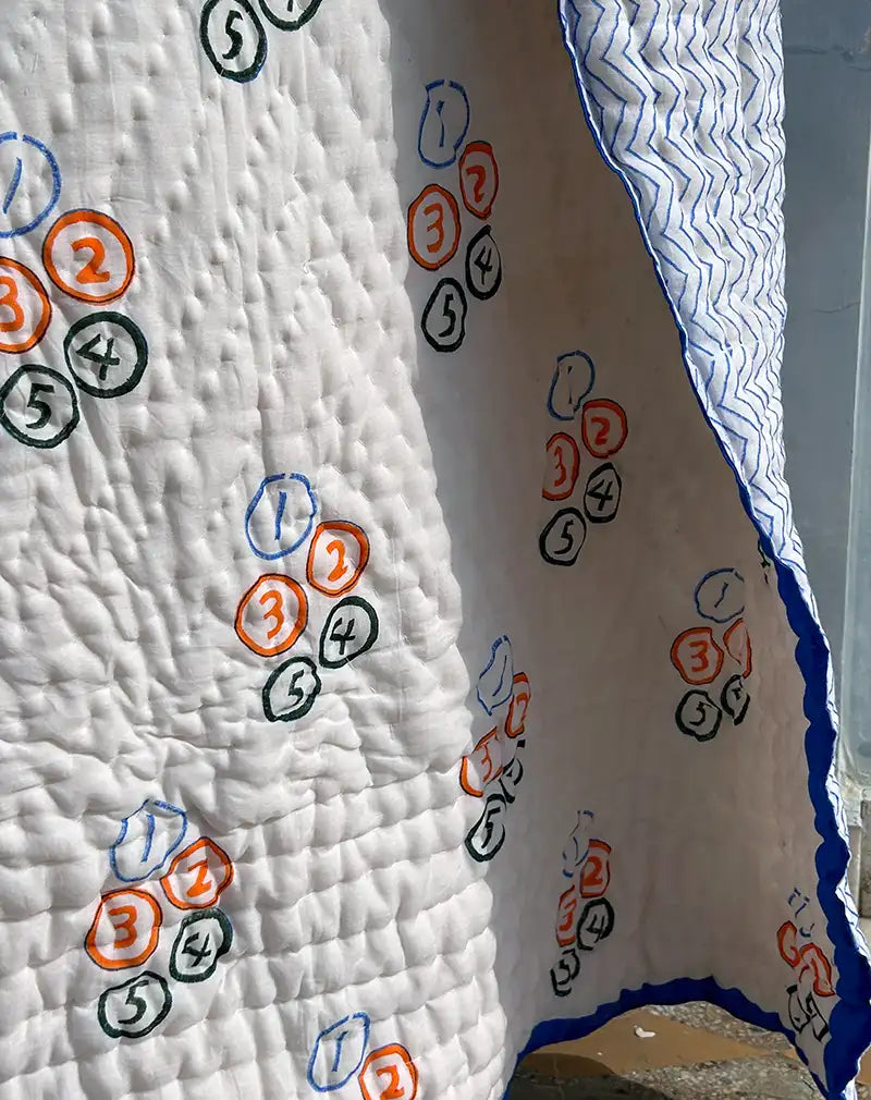 Organic Mulmul Cotton Baby Quilt - 1234