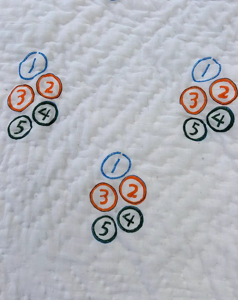 Organic Mulmul Cotton Baby Quilt - 1234