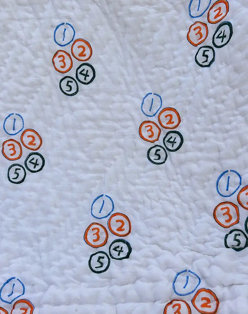 Organic Mulmul Cotton Baby Quilt - 1234