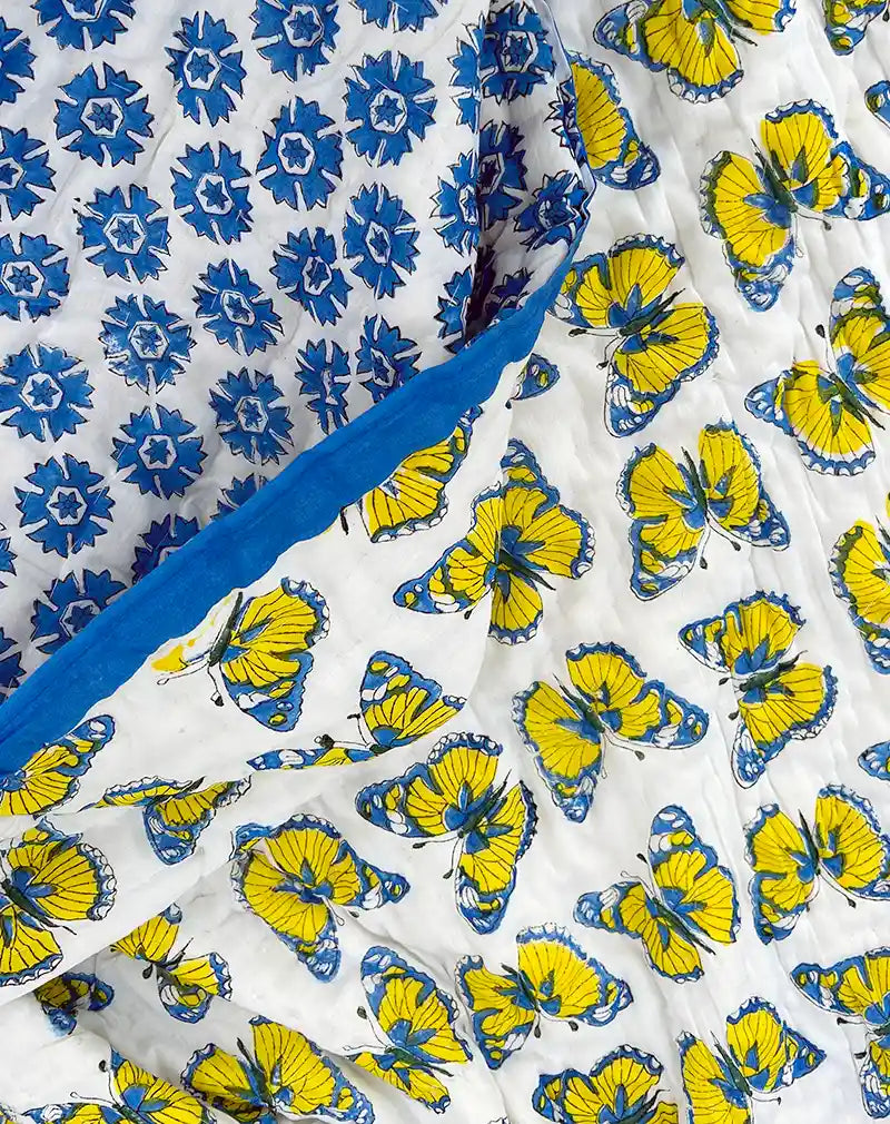 Organic Mulmul Cotton Quilt - Butterfly