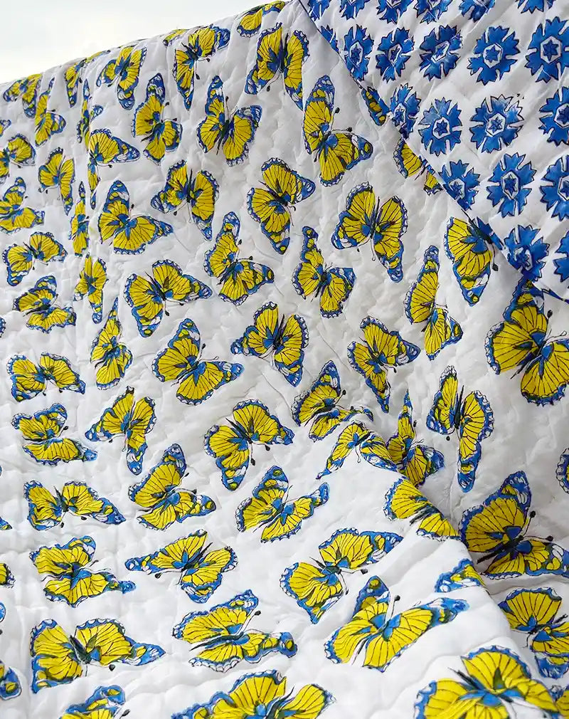Organic Mulmul Cotton Quilt - Butterfly
