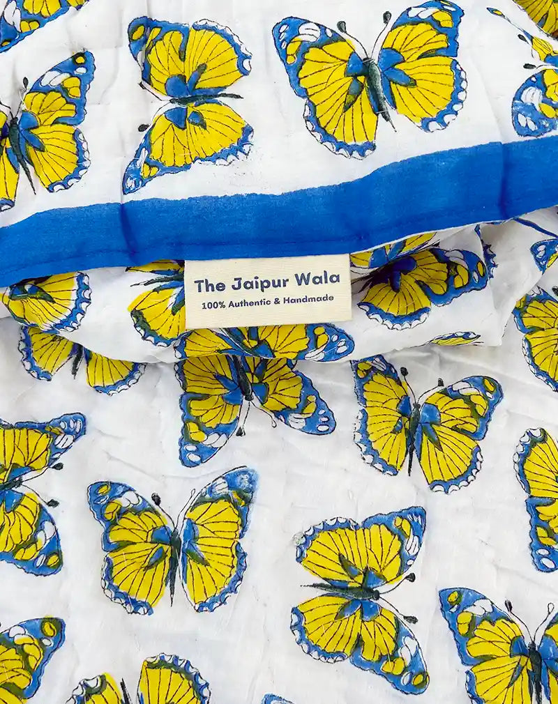 Organic Mulmul Cotton Quilt - Butterfly