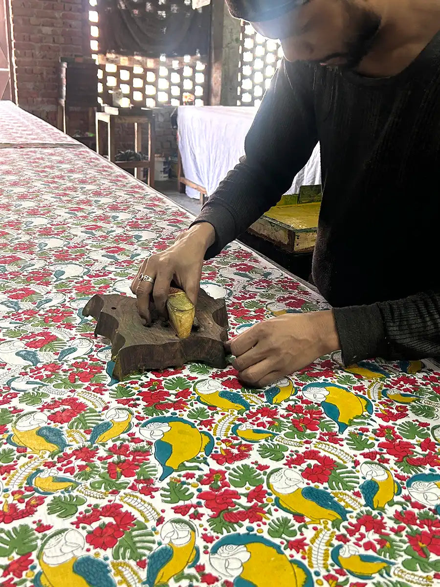 Organic Mulmul Cotton Quilt - Macaw