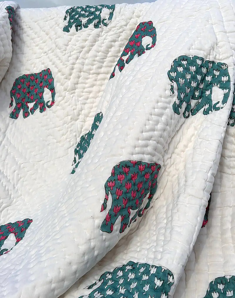 Organic Mulmul Cotton Quilt | Haathi