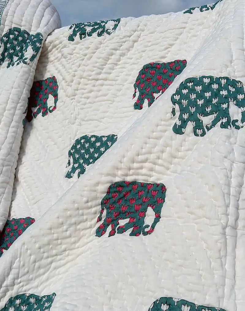 Organic Mulmul Cotton Quilt | Haathi