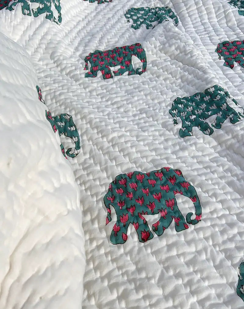 Organic Mulmul Cotton Quilt | Haathi