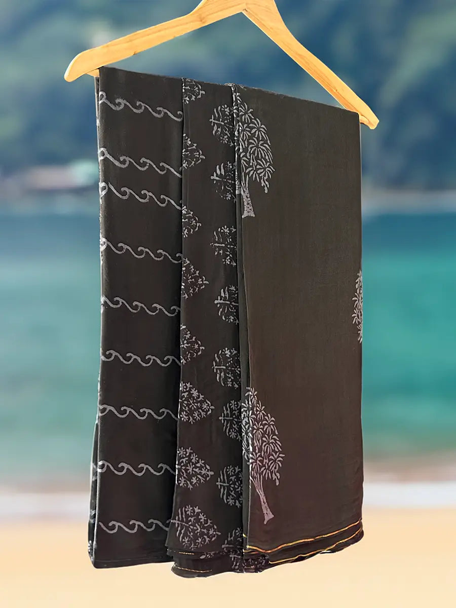 Organic Muslin Cotton Hand Block Suit Set, Niger