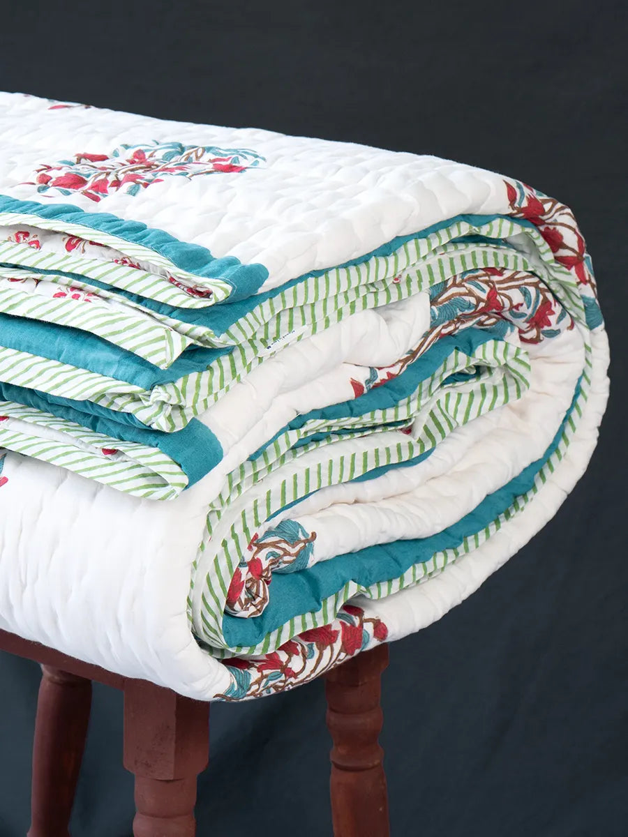 Organic Mulmul Cotton Quilt - Calla