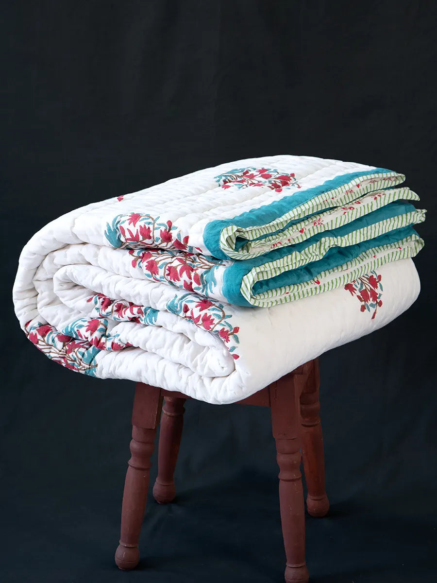 Organic Mulmul Cotton Quilt - Calla