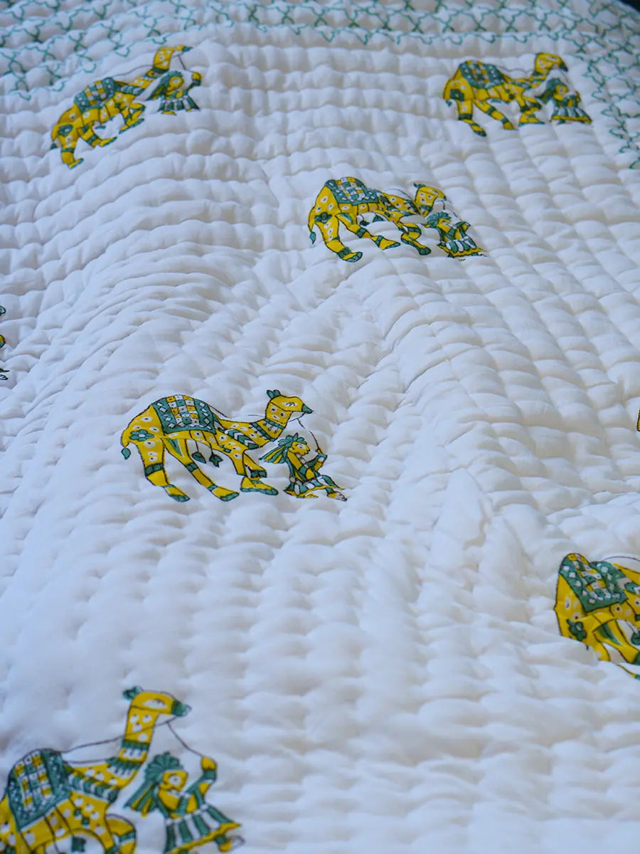 Organic Mulmul Cotton Quilt - Desert