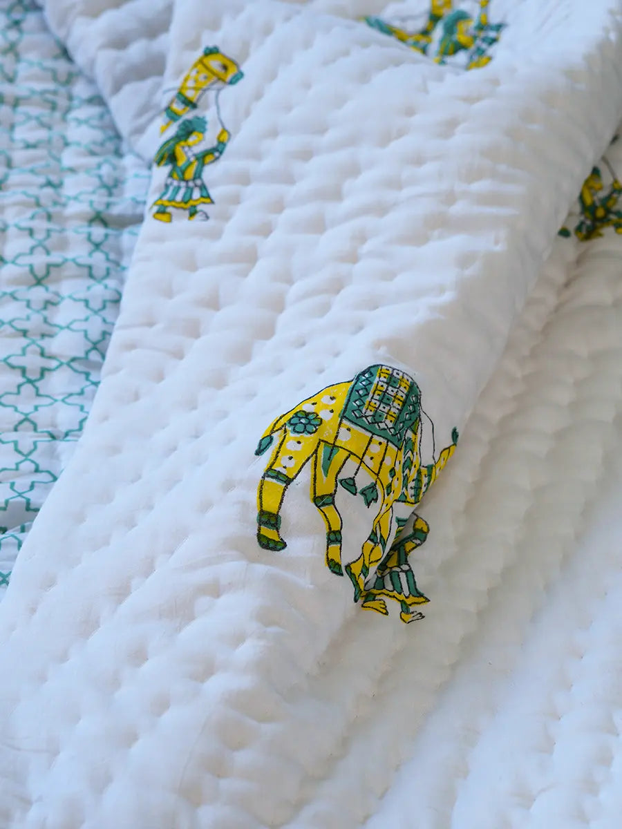 Organic Mulmul Cotton Quilt - Desert