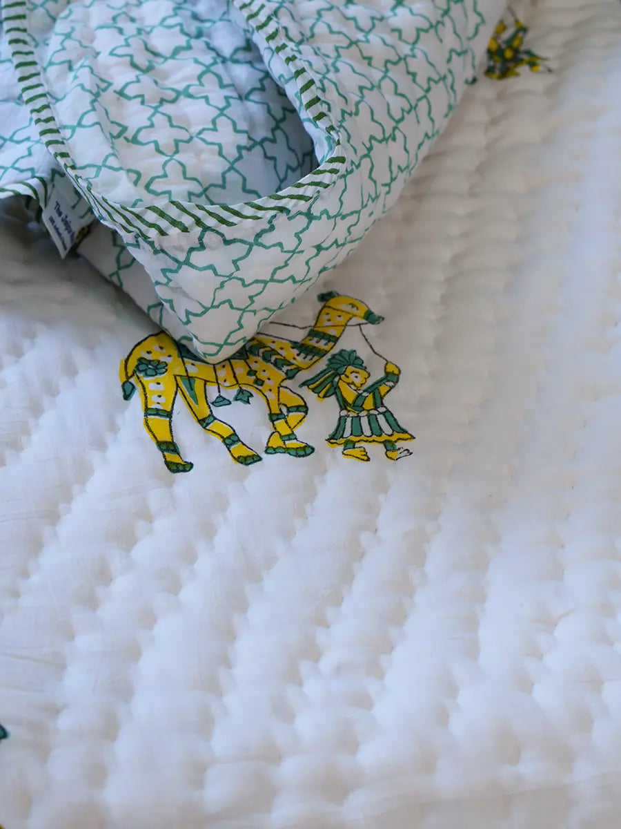 Organic Mulmul Cotton Quilt - Desert