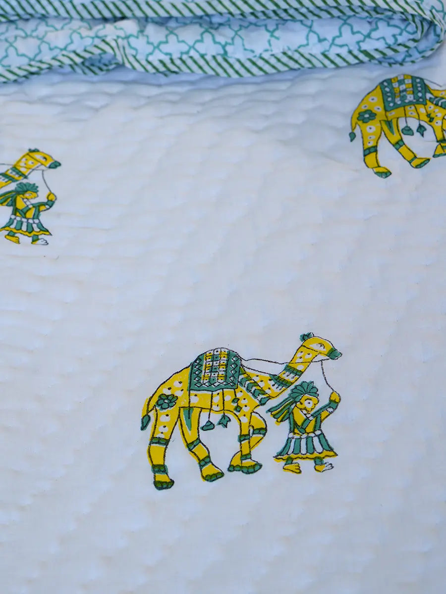 Organic Mulmul Cotton Quilt - Desert