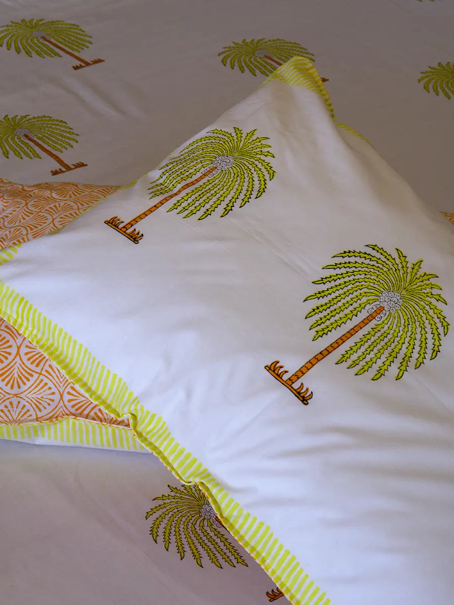 Palm Percale Cotton Bedsheet