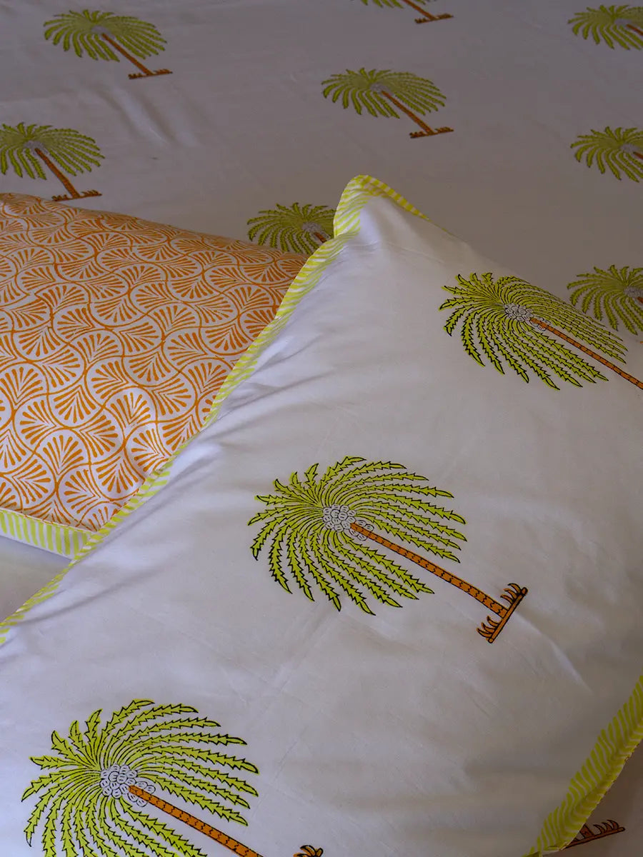 Palm Percale Cotton Bedsheet