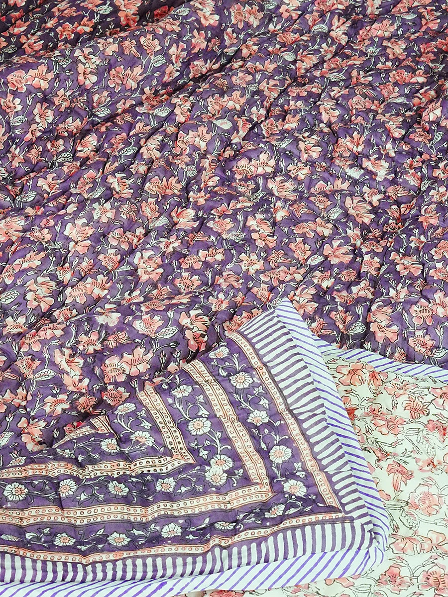 Winter Special Muslin Quilt - Gulab Bagh
