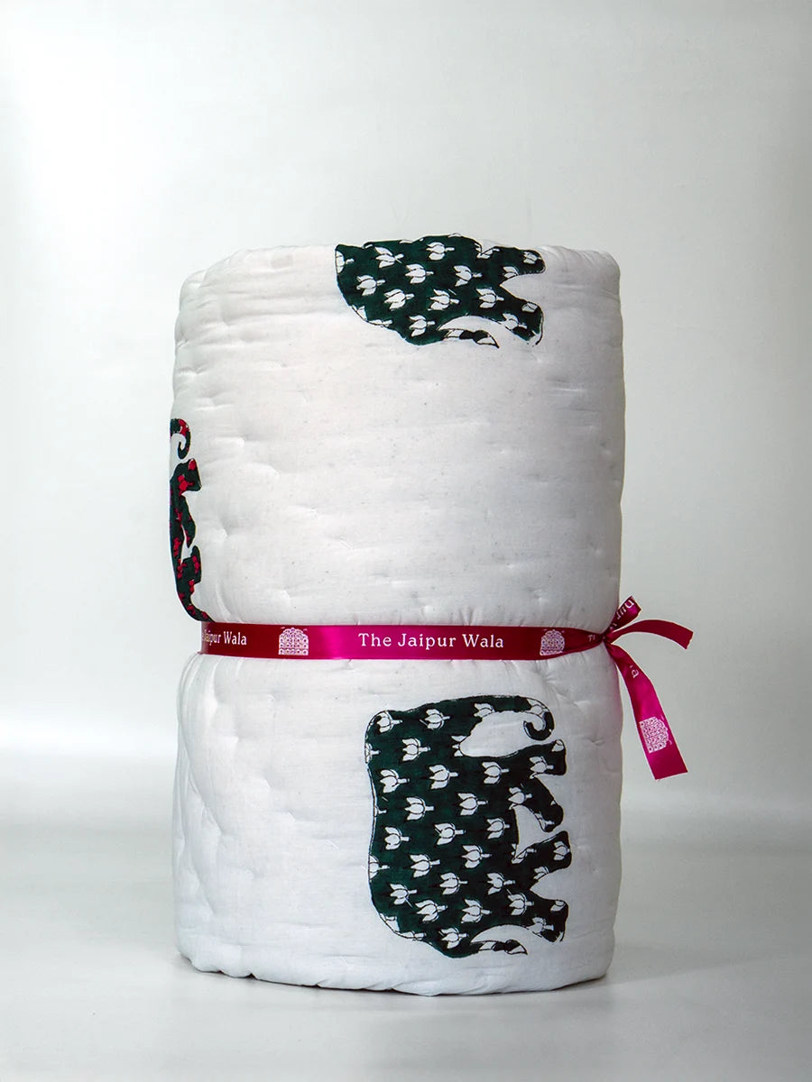 Winter Special Muslin Quilt - Haathi