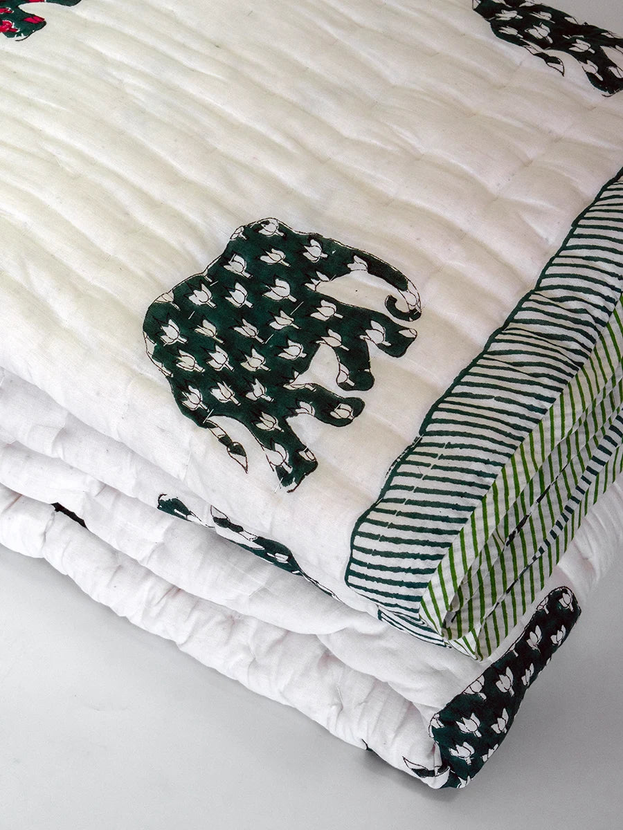 Winter Special Muslin Quilt - Haathi