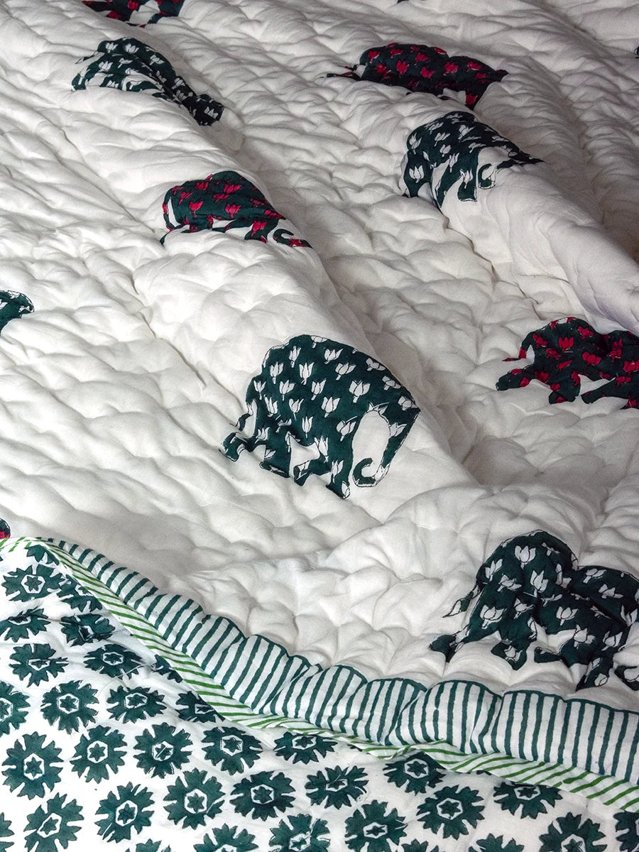 Winter Special Muslin Quilt - Haathi