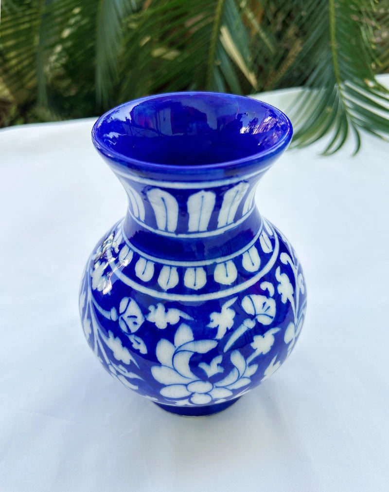 Blue Pottery Genie Vase