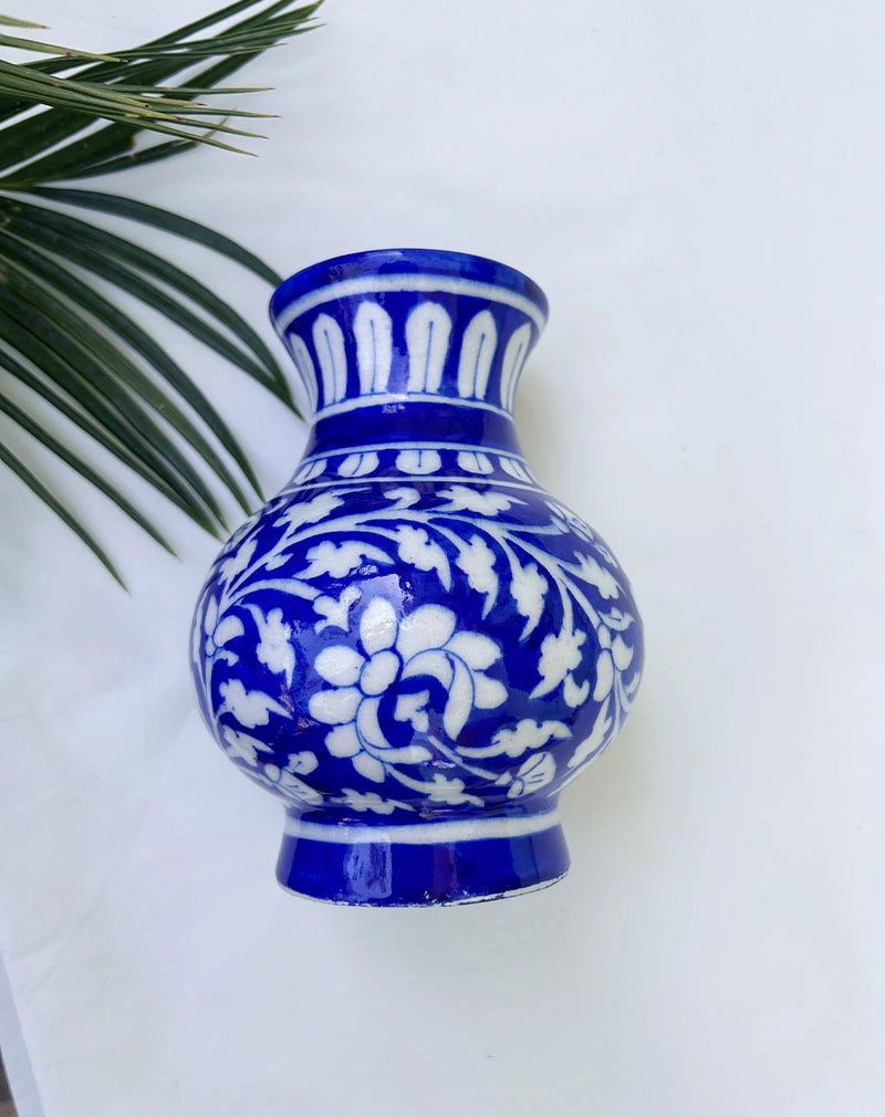 Blue Pottery Genie Vase