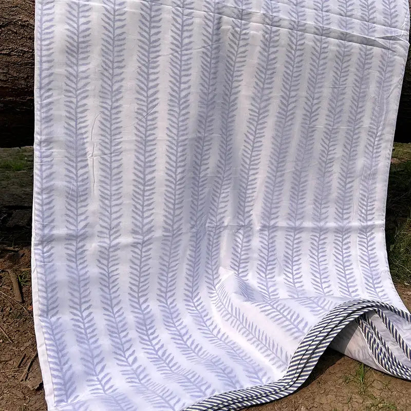 Daisy Hand block Organic Muslin Cotton Dohar