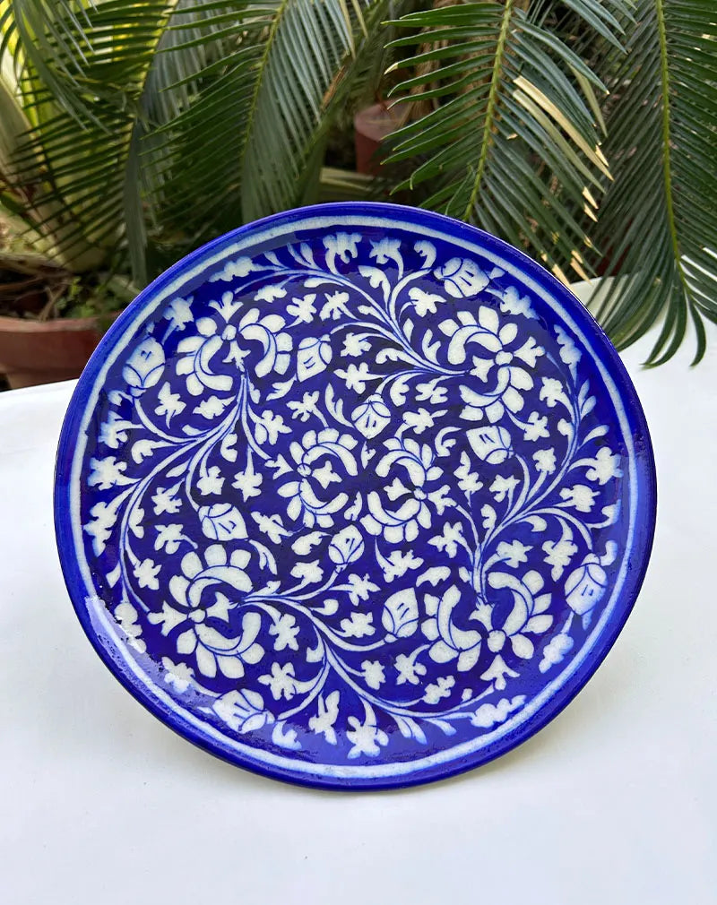 Blue sales pottery plate