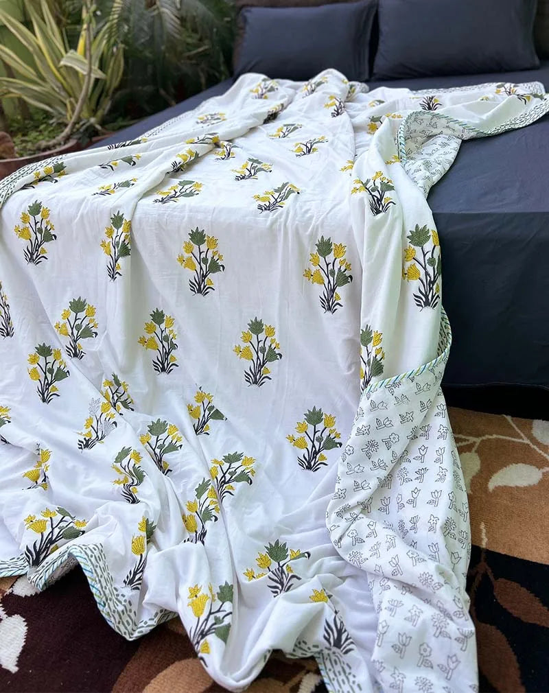 Hand Block Print Cotton Dohar AC Blanket