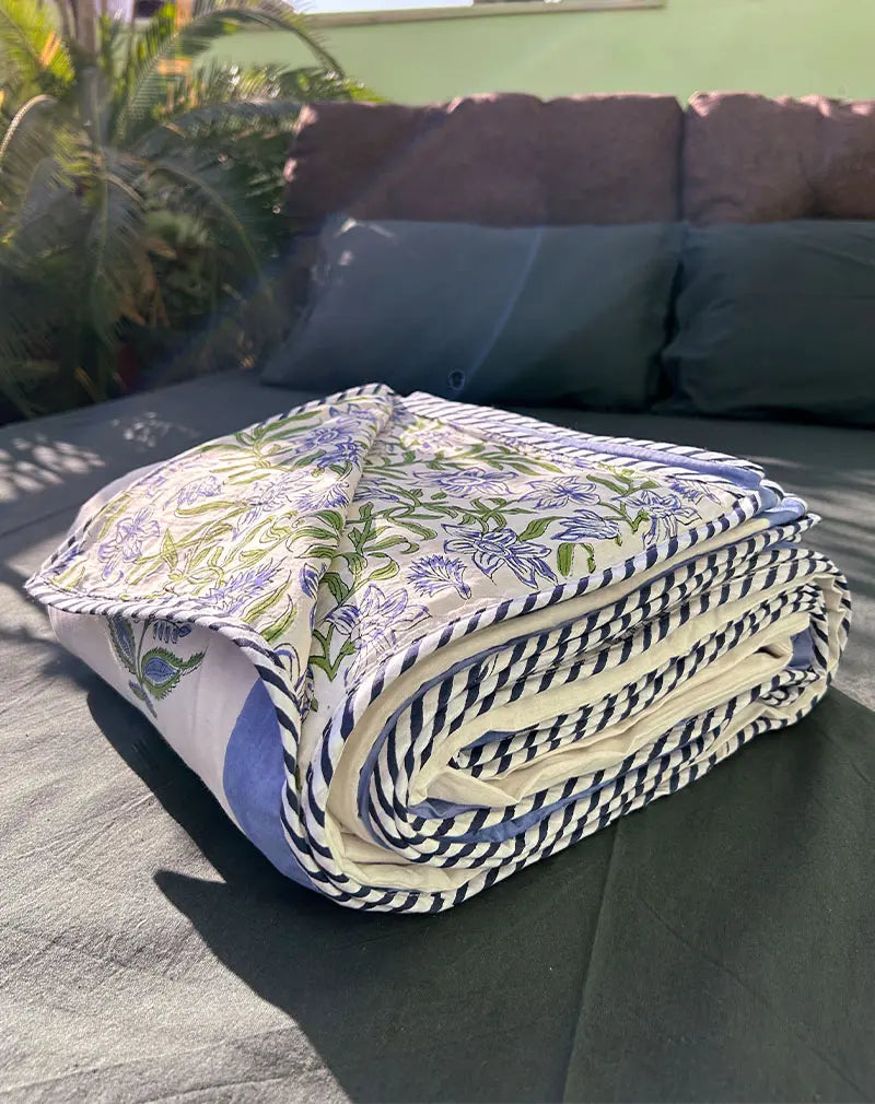Khawab Hand Block Print Cotton Dohar AC Blanket