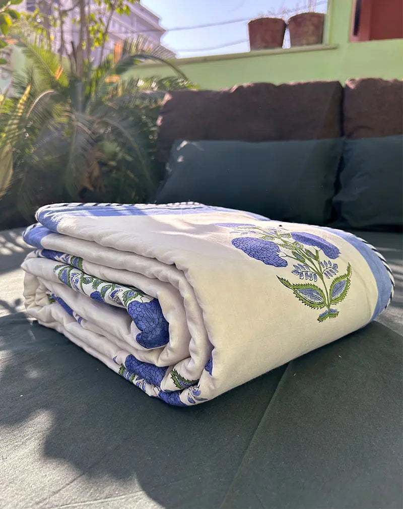 Khawab Hand Block Print Cotton Dohar AC Blanket