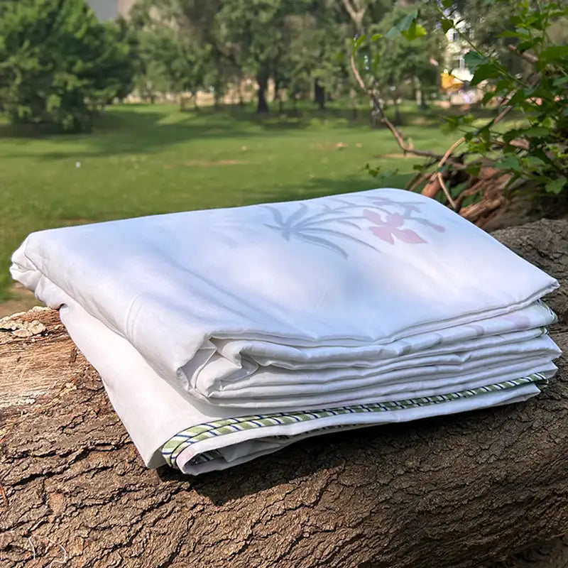 Lily Hand block Organic Muslin Cotton Dohar